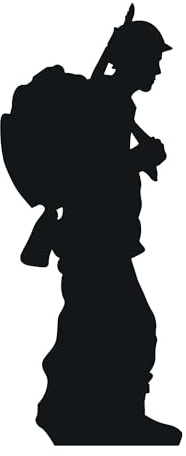 Star Cutouts SC862 Soldier Silhouette – Lifesize Cardboard Cutout | Ideal for Remembrance Day, Military Displays & Patriotic Events