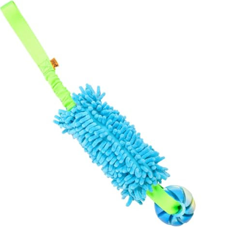 Dingo Mop Bungee Blau mit Vanille Duft Ball Hundespielzeug Agility Apporte Spiel mit Hund 15587