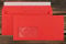 Rote Elco Color Briefumschläge mit Fenster (lasertauglich) / 114 x 229 mm (DL) / mit Abziehstreifen/haftklebend / 250 Stück