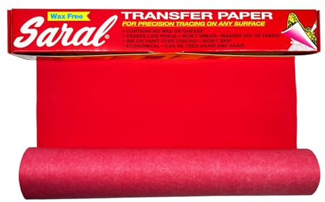 Saral Transferpapier (Transparent), rot, 12.5 in x 12 ft