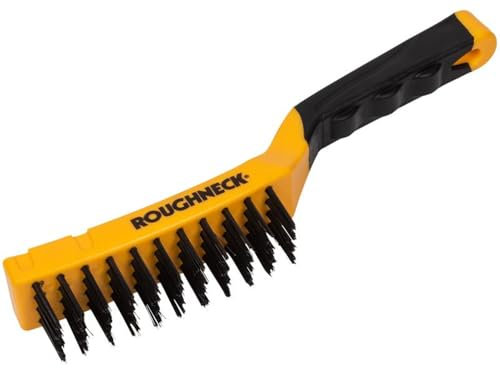 Roughneck 52040 300mm/12 inch Carbon Steel Wire Brush Soft Grip, Multi color