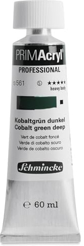 Schmincke PRIMAcryl Professional Kobaltgrün dunkel 60 ml Tube, 13 561 011