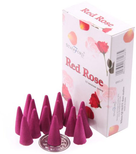 Puckator Räucherkegel - Rote Rose, 15 Stk, 1 Packung