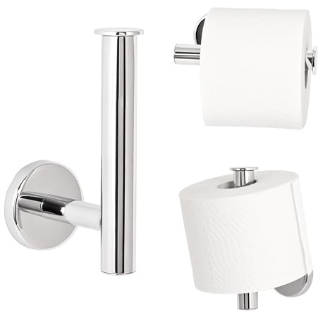 bremermann Bad-Serie Lucente Toilettenpapierhalter 2in1 aus Edelstahl verchromt hochglänzend