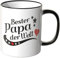 WANDKINGS® Tasse, Spruch: Bester Papa der Welt - SCHWARZ