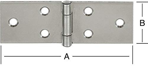 August Vormann, Tischband breit Edelstahl matt 100 x 32 x 1.2 mm, 48545