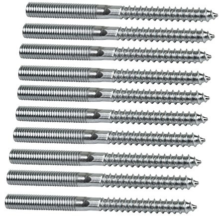 Stabilo-Sanitaer 10x Stockschrauben M8 x 140 mm Schraubstifte Gewindestifte verzinkt Doppelgewindeschrauben Rohrschellen Befestigungsmaterial Montagematerial
