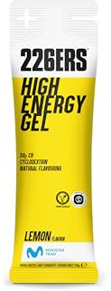 226ERS High Energy Gels, Veganes Energie Gel mit Cyclodextrin (50g) als Kohlenhydrat, Power Gel, Zitrone - 1 Gel x 76g