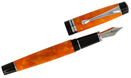 Lindauer Füller, Füllfederhalter, F859 in Orange, hochwertige Feder Made in Germany: M