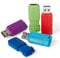 Verbatim 32GB Pinstripe USB 2.0 Flash Drive Retractable Thumb Drive - 5 Pack - Multicolor (Green, Blue, Red, Purple, Cyan)