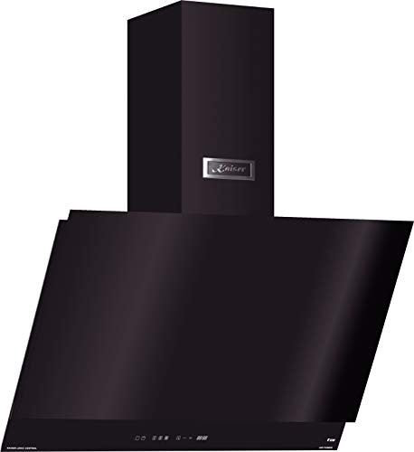 Kaiser AT 6410 Dunstabzugshaube Wandhaube 60 cm, kopffreihaube,Schwarz Glas,3 Stufen,Extremstark 1250m³/h,Dunstabzug mit Timer,Abzugshaube,Ablufthaube Umlufthaube,Gewinner German Brand Award 2018