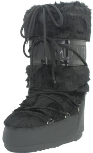 Moon Boot Classic Faux Fur Stivali Donne Nero - 39/41 - Stivali da Neve