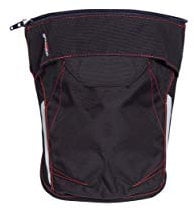 Grizzlyskin Schwarze Kniepolstertasche für Arbeitsshorts N7 (76) - Workwear Kniepolster für Kurze Arbeitshose einfach anzippen