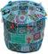 Traditionelle indische Multi-Patch-Stickerei Vintage Baumwolle Bodenkissen & Kissen Patchwork Sitzsack Stuhlbezug Boho Bohemian Hand bestickt handgefertigt Pouf Ottoman Bezug (Türkis, 45,7 x 33 cm)