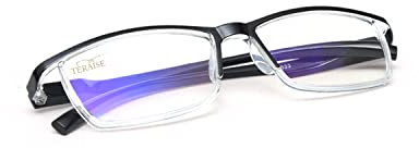 TERAISE Lesebrille für Herren und Damen - Anti-Blaulicht, Leicht, Modisch und Komfortabel - Robuste Computer-Lesehilfe mit Blaulichtfilter und Federscharnier (1.5X)