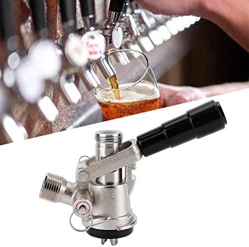 Fass-Koppler Edelstahl-Bierfass-Zapfs?ulen-Anschluss Zubeh?r f¨¹r Zapfanlagen mit Sicherheits-¨¹berdruckventil f¨¹r Home Bar Pub Restaurant
