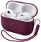 ORNARTO Kompatibel mit AirPods Pro 2 Hülle 2022, Schützende Flüssig Silikon Hülle für AirPods Pro 2 2022 Hybrid Skin Front LED Sichtbar Silikon Hülle Weinrot