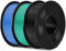 SUNLU PLA Filament Mehrfarbiges Set, 3D Drucker Filament PLA 1.75mm, 3D Filament Maßgenauigkeit +/- 0,02mm, Passend Für Sie Meisten FDM 3D Drucker, 1KG Spool, 3 Pcs.(Schwarz+Grasgrün+Blau Grau)