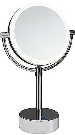 COSMIC - LED Badezimmerspiegel | Chrom-Finish - Ideal für Badezimmer, Waschbecken und Toiletten | Maße 20,5 x 39,1 x 12,5 cm