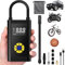 Sunlary Pompa Aria Portatile, Mini Compressore Aria Ricaricabile USB/LED Max 150PSI, Pompa Elettrica Per Bicicletta, Auto, Moto, Palla