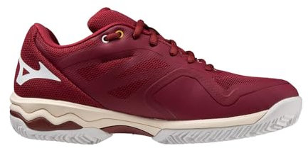 Mizuno Women's Wave Exceed Light Clay Tennis Shoes Sand Court Shoes Dark Red - White 38