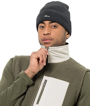 Jack Wolfskin Unisex PERGAMON Beanie-Mütze, Phantom, M
