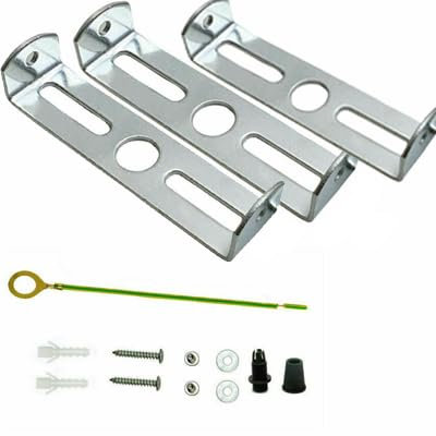 LEDSone Deckenrosette mit Halterung und Zubehör, Eisen, Silber, 80 mm, passende Deckenleuchten-Abdeckplatten, Lichtbefestigungs-Rosettenhalter mit Zubehör für Kronleuchterbeleuchtung (80mm 3pk)