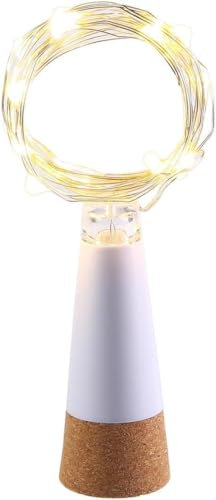 Esoes LED Flaschenlichter, USB betrieben Wiederaufladbar, 2 m 20 LED Lichterkette Sternenhimmel Zum DIY Weihnachten Halloween Partys Hochzeit Geburtstag (Mehrfarben - 1pcs)