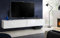 Komodee, Mueble Banco TV Loreto, Blanco Blanco, Ancho 200 cm x Altura 30 cm x Profundidad 41,5 cm, Estilo Moderno, Minimalista para Sala de Estar, Dormitorio