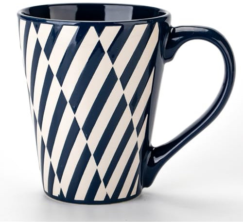 TuYines Kaffeetasse Groß,Keramik Kaffeetasse,Groß Tasse 500ml,Steingut Tasse,XXL Tasse,Kaffeetasse aus Porzellan,Groß Müslischalen mit Henkel,Salat Schale,Groß Suppentassen