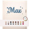 Individueller 3D Schriftzug aus Holz mit Kleberückseite für Kinderzimmer, Wohnzimmer, Büro, Küche, Flur - personalisierbar - Türschild mit Namen - Wanddeko (azurblau)