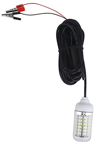 Alomejor 12 V Wasserdichtes LED-Angellicht mit 5 M Kabel, Tauchbare Unterwasser-Nacht-Bootslampe für Aquarium, Aquarium, Pool (weißes Licht)