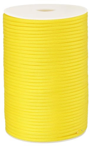 PATIKIL 328FT 550 Paracord, 7 Strand Parachutes Cord Spool 4mm Survival Strong Rope String for Camping Hiking Fishing, Yellow