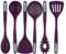 Restaurantware -Met Lux Küchenhelfer-Set, 6-teiliges Silikon-Küchenutensilien-Set, violette Silikon-Küchenutensilien, für antihaftbeschichtetes Kochgeschirr
