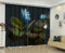 Mtddyyds Blickdicht Gardinen Retro-Lotusblätter Blumenmuster 220X215 Vorhang Blickdicht Ösenschal Verdunkelungsvorhang 3D Gardinen Schlafzimmer Wohnzimmer Thermovorhang Vorhänge 2Er Set