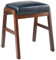 PADMA HOUSE 45cm kosmetischer Hocker, Stackable Backless Stool Stuhl, Klavierhocker Klavierbank Gepolsterter Hocker, Fußhocker Fußstütze (PU Kunstleder, Tiefseeblau)