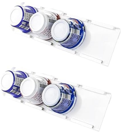 Organizador de yogur para frigorífico, 2 unidades, deslizadores de yogur de 4 capacidades para frigorífico, soporte para yogur de 3,75 pulgadas, yogur griego y vegano