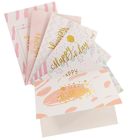 SEWACC 60 Stücke Geburtstag Grußkarten Set Alles Zum Geburtstag Karten Konfetti Heu Karten