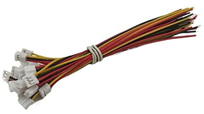 50 STÜCKE Mini Micro JST 2.0 PH 3-poliger Stecker mit Drähten Kabeln 100MM