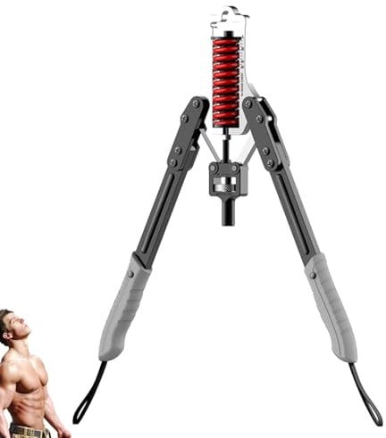 Home Chest Expander & Shoulder Trainer | Durable Carbon Steel Resistance Equipment with Adjustable Tension | Non-Slip Handle Grip Bar for Chest, Arm, and Abdominal Strength Training