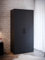 FORTE Pittsfield Kleiderschrank 90 100, Moderner Kleiderschrank, 2-türig, 2 Schubladen, Drehtürenschrank, Holzwerkstoff, Schwarz, 94,5 cm breit x 190,4 cm hoch x 54 cm tief