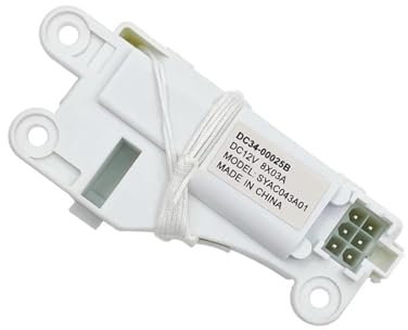 Ehvsgdj Piezas De Interruptor De Retardo De Cerradura De Puerta Electrónica DC 12V For Lavadora, Compatible con Samsung Piezas De Repuesto De Lavadora Samsung DC34-00025B