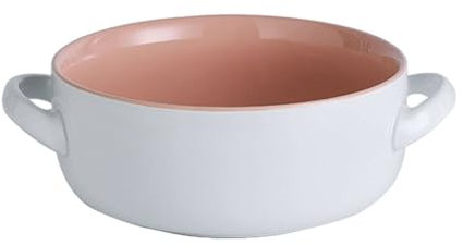 TGDGFKIAS Die Tassen der Suppe, Große Suppenschüsseln mit Griff, Müslischüssel aus Keramik, breite Porzellanschüsseln for französische Zwiebelsuppe, Eintopf, Haferbrei(White,40 Ounce)