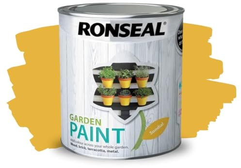 ARUUJ - Garden Paint, Fence Paints, Weather Resistant Outdoor Matt Paints, Water Based Paint For Sheds, Metal, Terracotta, Easy to Apply, Long-Lasting Colour & Protection (Sundial, 250ML)