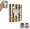 Caelura Mini Fotoalbum, 40 Taschen Kpop Photocard Holder für 6.4x9 cm Film, Cute Kpop Photocard Binder(Gelbbraun)