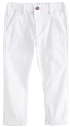 NEXT Jungen Chinohose mit Stretch Weiß 116-122