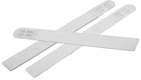 BIUDECO 3 limas para cejuelas de guitarra: limas para ranurar cejuelas y trastes - Suministros para medir cuerdas de guitarra para reparación de luthier