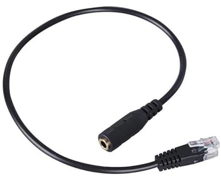 RJ9 auf 3,5 mm Adapter für PC-Headsets auf Telefon-Headsets, Konvertierungskabel, Stecker und Wiedergabe, klare Klangübertragung, Computer-Kopfhörer-zu-Telefon-Konverter