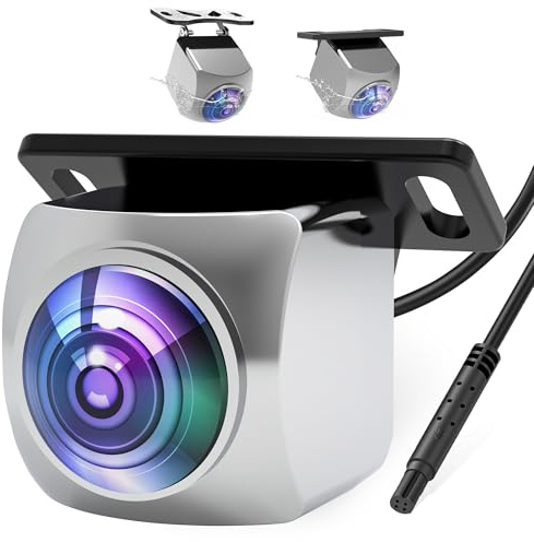 Bzgnl Rückfahrkamera AHD 1080P Rückfahrkamera Auto,Auto Rückfahrkameras Nachrüsten 170° Weitwinkel Nachtsicht IP69K wasserdichte,Universal Rückfahrkameras für Wohnmobil SUV Pickup Van Silver