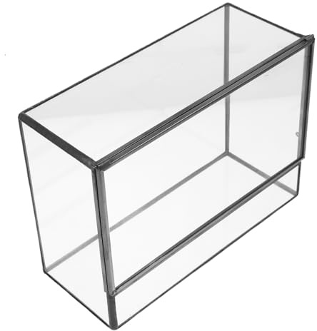 Mikro Landschafts Pflanzkasten aus Glas und Zinn für Tischgestaltung | Transparenter Körper, Glatte Oberfläche, Geeignet für Pflanzen und Moos, Selbstgemacht Anwendung im Schlafzimmer